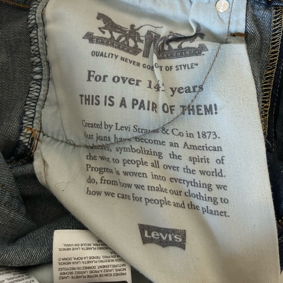 Levi 511 Dark Wash Slim Straight Stretch Button Zip Denim Jeans size 30 - Picture 8 of 12